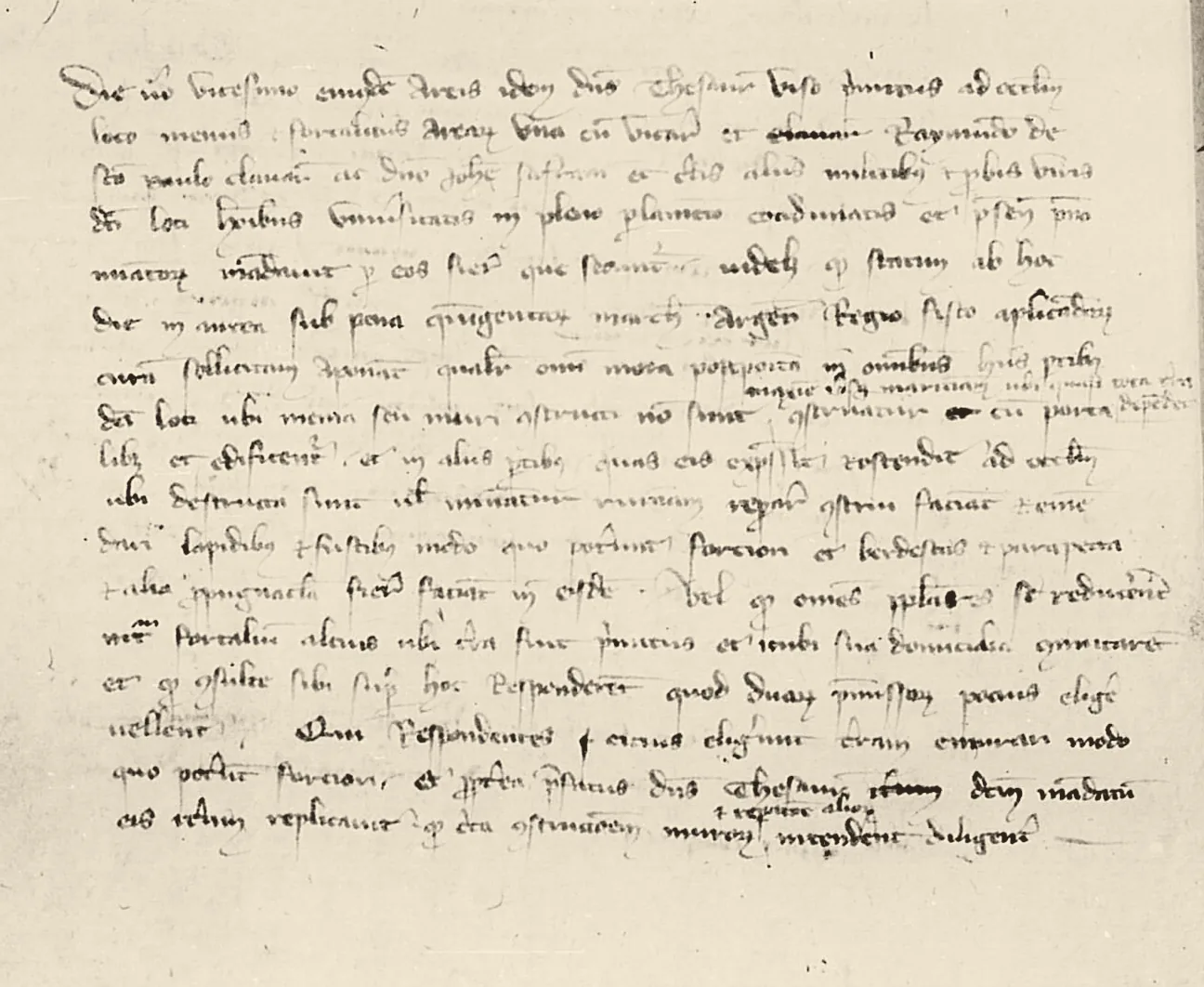 Le compte rendu de la séance du 20 mars 1323 à Hyères, vingt lignes d'une cursive de greffe très abrégée