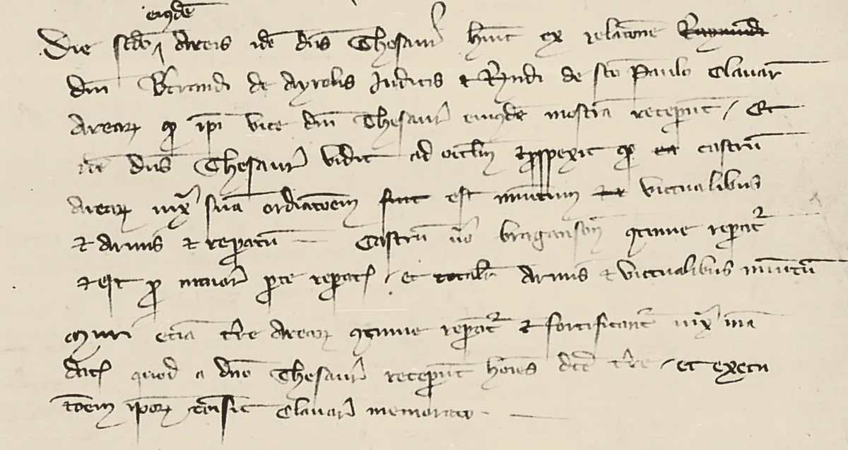 Compte rendu du 2 mai 1323 à Hyères, constatant l'état des deux châteaux et des murs de la ville