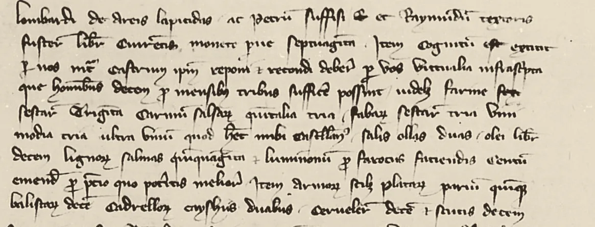 Fin du devis du château d'Hyères et liste des vivres et des armes à tenir en magasin