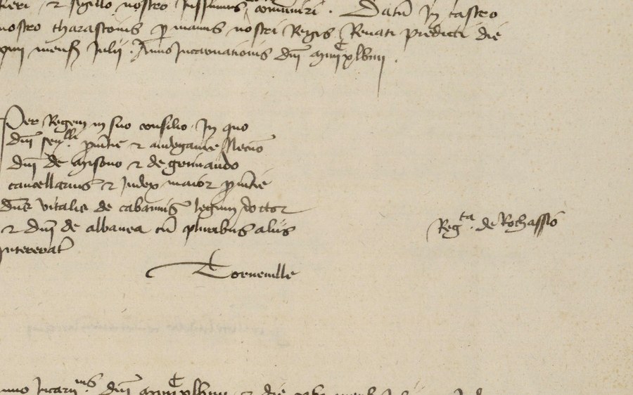 Registre B14 : clause de date « Datum in castro nostro tharasconis », 23 juillet 1464