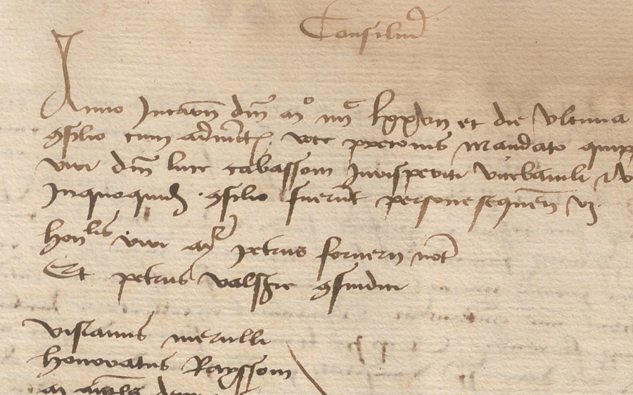 Registre BB 43 de Toulon : ouverture de la séance du 31 juillet 1477