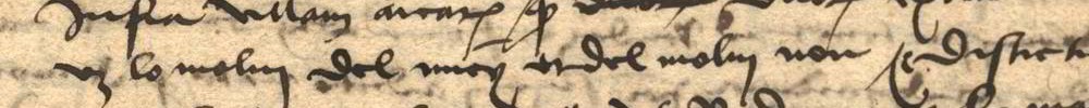 Détail manuscrit : « videlicet lo molin dol may et dol molin nou »